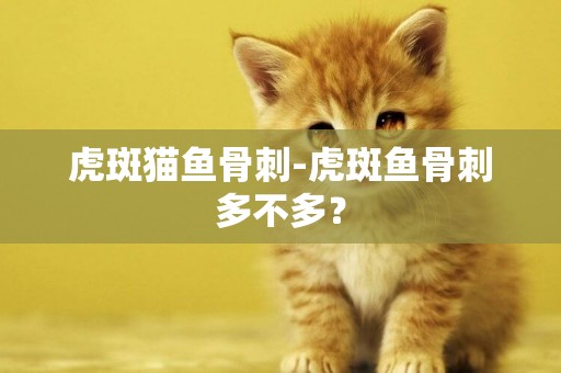虎斑貓魚骨刺-虎斑魚骨刺多不多？