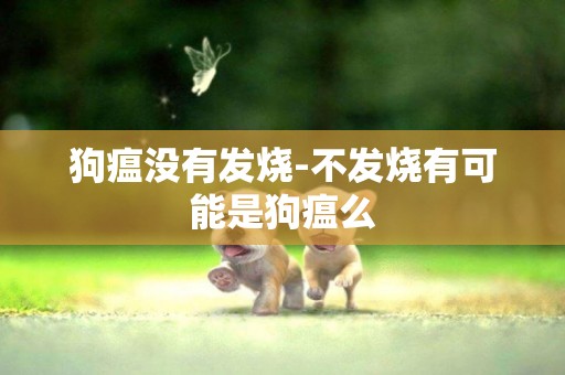 狗瘟沒有發燒-不發燒有可能是狗瘟么