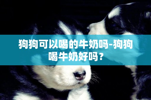 狗狗可以喝的牛奶嗎-狗狗喝牛奶好嗎？
