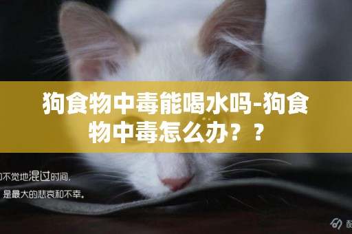 狗食物中毒能喝水嗎-狗食物中毒怎么辦？？