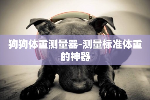 狗狗體重測量器-測量標準體重的神器