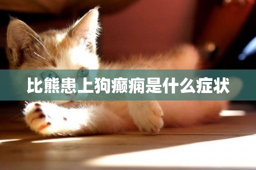比熊患上狗癲癇是什么癥狀