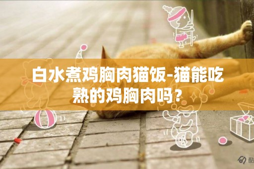 白水煮雞胸肉貓飯-貓能吃熟的雞胸肉嗎？