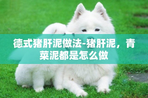 德式豬肝泥做法-豬肝泥，青菜泥都是怎么做