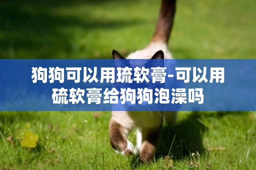 狗狗可以用琉軟膏-可以用硫軟膏給狗狗泡澡嗎