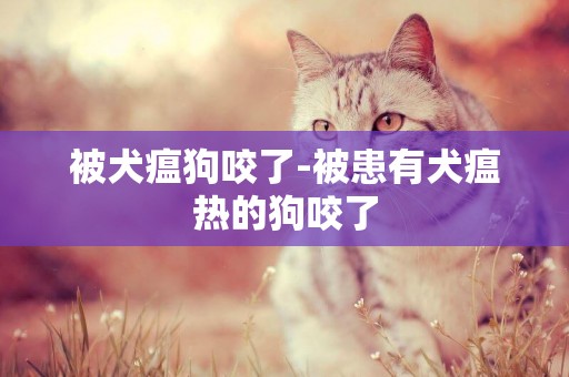 被犬瘟狗咬了-被患有犬瘟熱的狗咬了