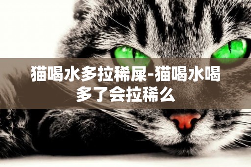 貓喝水多拉稀屎-貓喝水喝多了會拉稀么