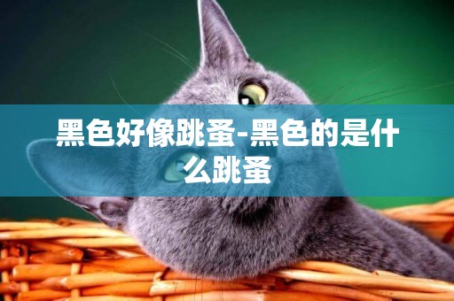 黑色好像跳蚤-黑色的是什么跳蚤