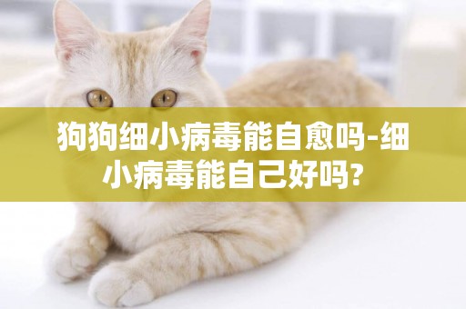 狗狗細小病毒能自愈嗎-細小病毒能自己好嗎?