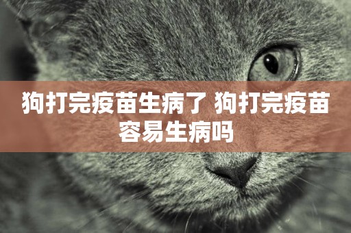 狗打完疫苗生病了 狗打完疫苗容易生病嗎
