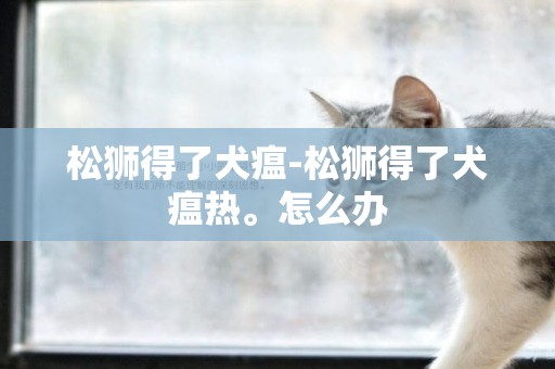 松獅得了犬瘟-松獅得了犬瘟熱。怎么辦