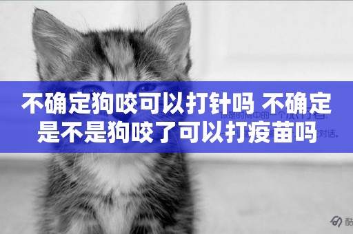 不確定狗咬可以打針嗎 不確定是不是狗咬了可以打疫苗嗎