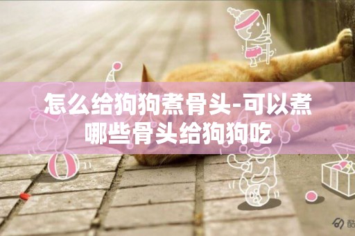 怎么給狗狗煮骨頭-可以煮哪些骨頭給狗狗吃