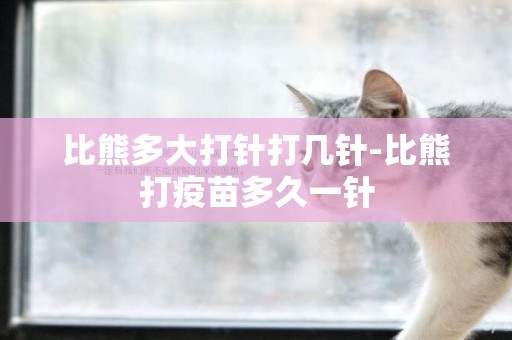 比熊多大打針打幾針-比熊打疫苗多久一針