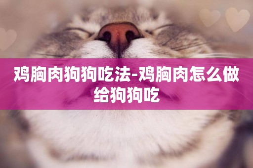 雞胸肉狗狗吃法-雞胸肉怎么做給狗狗吃