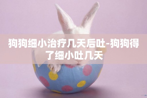 狗狗細小治療幾天后吐-狗狗得了細小吐幾天