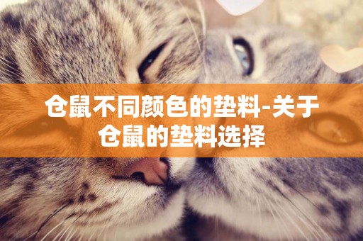 倉鼠不同顏色的墊料-關于倉鼠的墊料選擇