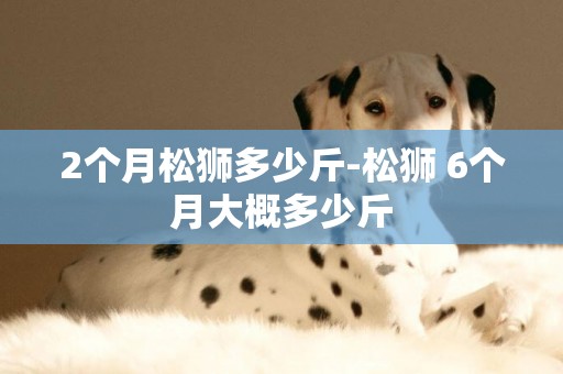 2個月松獅多少斤-松獅 6個月大概多少斤