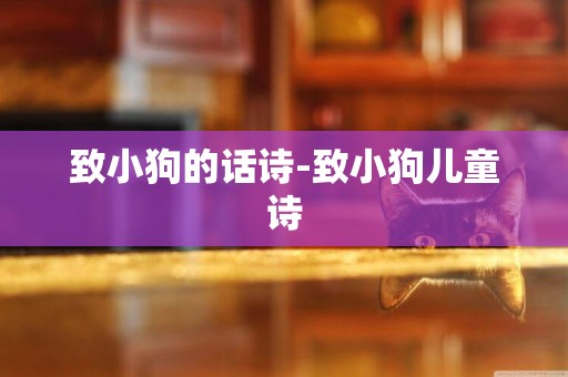 致小狗的話詩-致小狗兒童詩