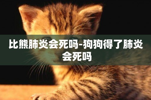 比熊肺炎會死嗎-狗狗得了肺炎 會死嗎