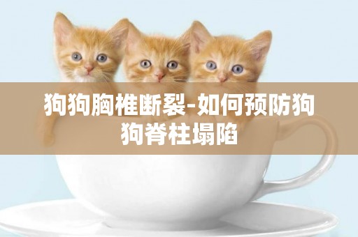狗狗胸椎斷裂-如何預防狗狗脊柱塌陷