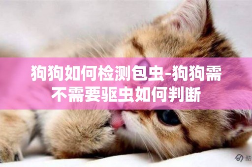 狗狗如何檢測包蟲-狗狗需不需要驅蟲如何判斷