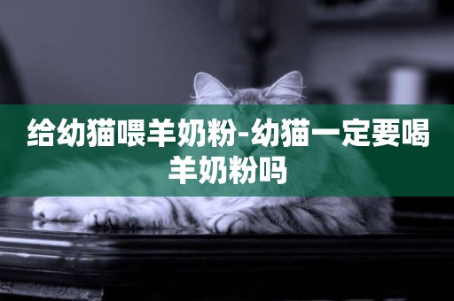 給幼貓喂羊奶粉-幼貓一定要喝羊奶粉嗎
