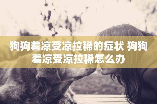 狗狗著涼受涼拉稀的癥狀 狗狗著涼受涼拉稀怎么辦