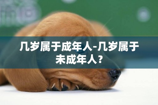 幾歲屬于成年人-幾歲屬于未成年人？