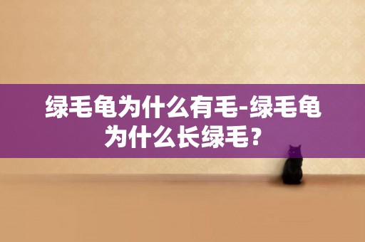 綠毛龜為什么有毛-綠毛龜為什么長綠毛？