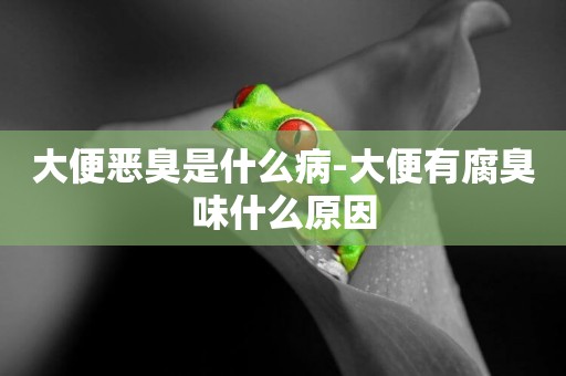 大便惡臭是什么病-大便有腐臭味什么原因
