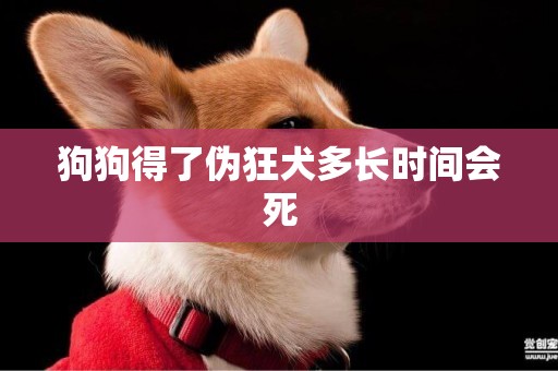 狗狗得了偽狂犬多長時間會死