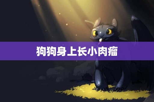 狗狗身上長小肉瘤