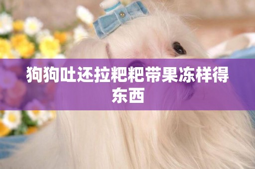 狗狗吐還拉粑粑帶果凍樣得東西