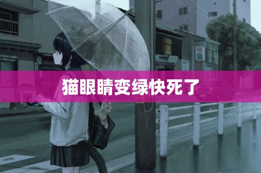 貓眼睛變綠快死了