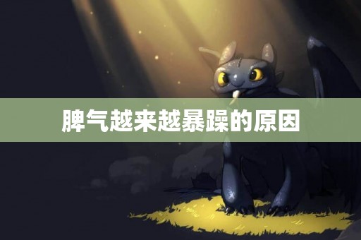 脾氣越來越暴躁的原因