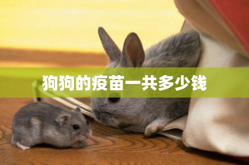 狗狗的疫苗一共多少錢