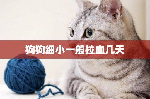 狗狗細小一般拉血幾天
