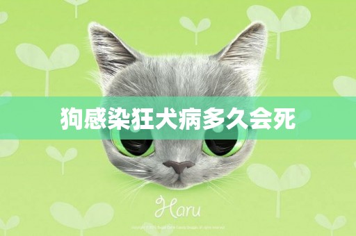 狗感染狂犬病多久會死