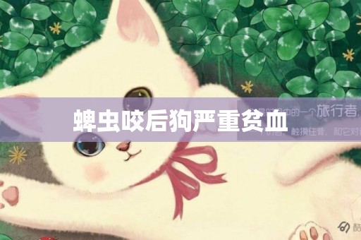 蜱蟲咬后狗嚴重貧血