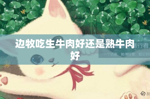 邊牧吃生牛肉好還是熟牛肉好