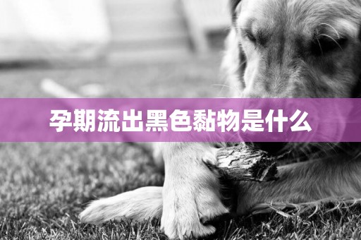 孕期流出黑色黏物是什么