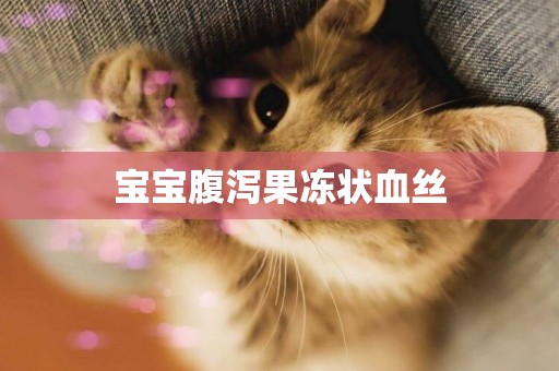 寶寶腹瀉果凍狀血絲