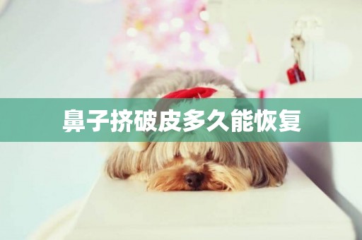 鼻子擠破皮多久能恢復