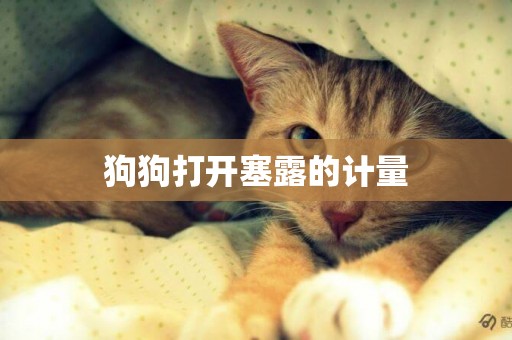 狗狗打開塞露的計量
