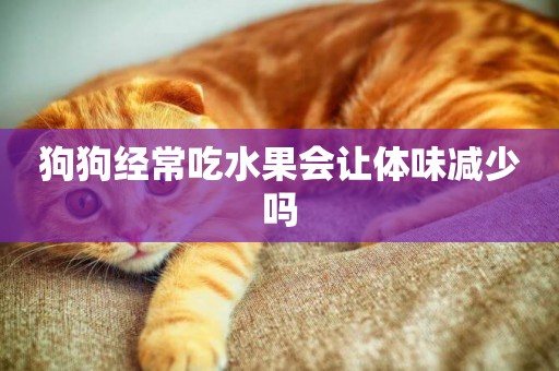 狗狗經常吃水果會讓體味減少嗎