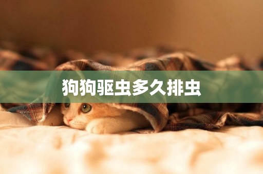 狗狗驅蟲多久排蟲