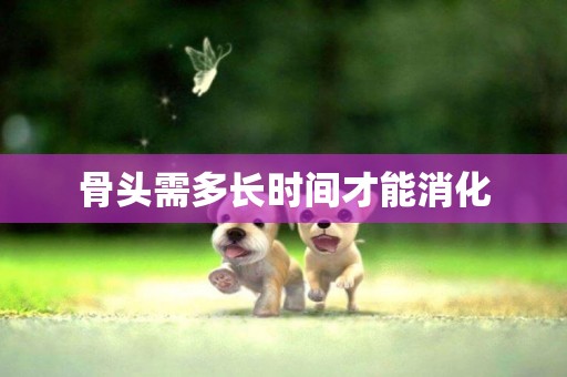 骨頭需多長時間才能消化