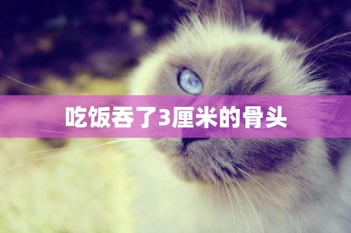 吃飯吞了3厘米的骨頭