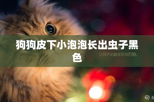 狗狗皮下小泡泡長出蟲子黑色